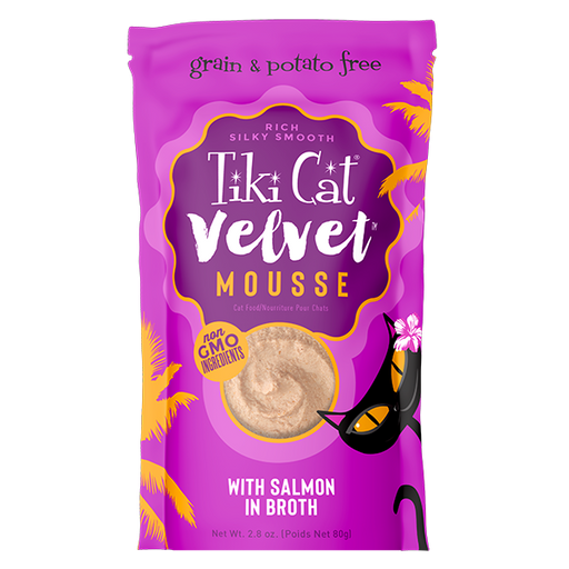 Tiki Cat® Velvet Mousse™ Salmon Wet Cat Food, 2.8oz Pouch