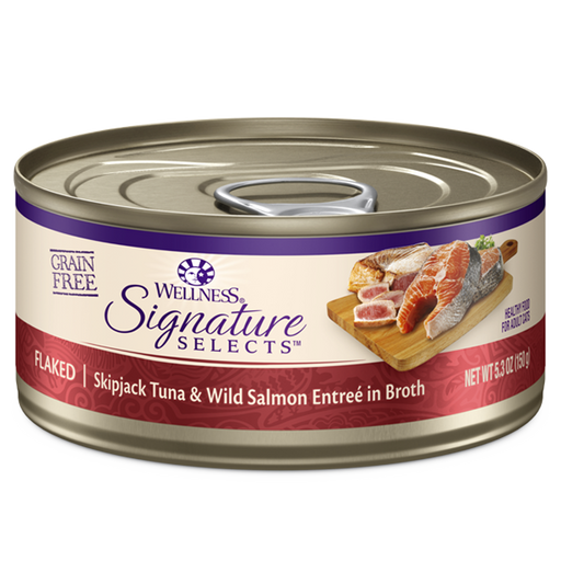 Wellness CORE® Signature Selects® Flaked Skipjack Tuna & Salmon Canned Cat Food, 2.8oz