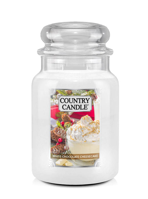 Country Candle by Kringle, White Chocolate Cheesecake, 2-wick Jars