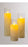 Flameless LED Glass Pillar Candles with Remote - Set of 3, Cream - 8"/10"/12"