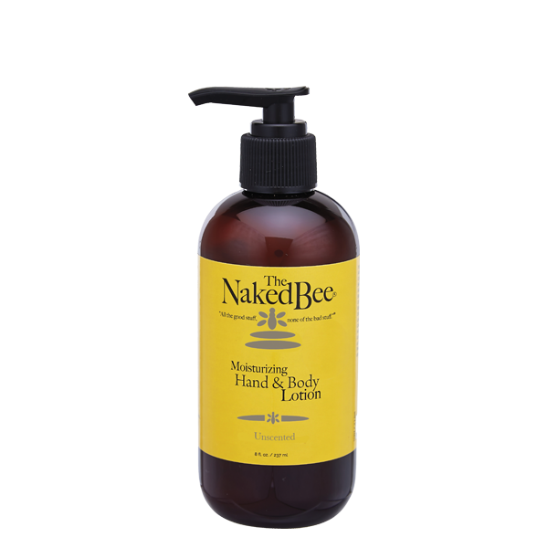 The Naked Bee, Unscented, Hand & Body Lotion, 8oz pump bottle