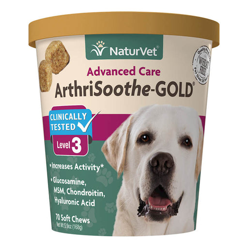 NaturVet ArthriSoothe-GOLD Advanced Joint Care Soft Chews for Dogs & Cats