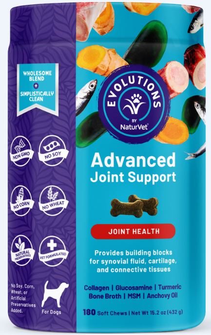 NaturVet Evolutions - Advanced Joint Support Soft Chews for Dogs