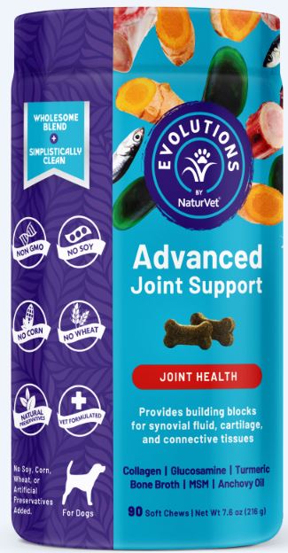 NaturVet Evolutions - Advanced Joint Support Soft Chews for Dogs