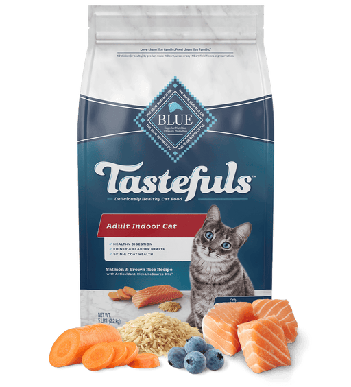Blue Buffalo BLUE™ Tastefuls Indoor Health Salmon and Brown Rice Recipe Dry Cat Food, 7lb
