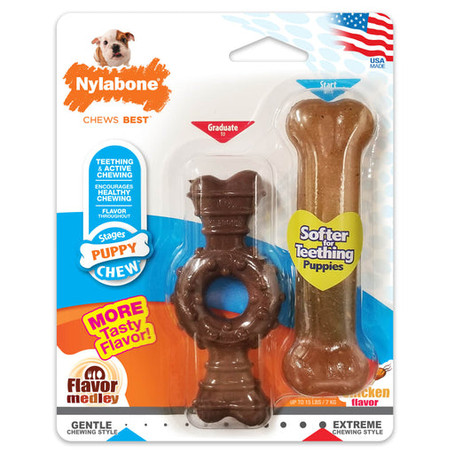 Nylabone Just for Puppies Teething Chew Ring Bone Dog Toy