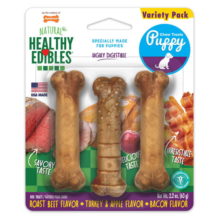 Nylabone Healthy Edibles All-Natural Long Lasting Puppy Chew Dog Treats