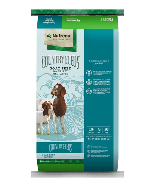 Nutrena Country Feeds 16% Pelleted Goat Feed Medicated