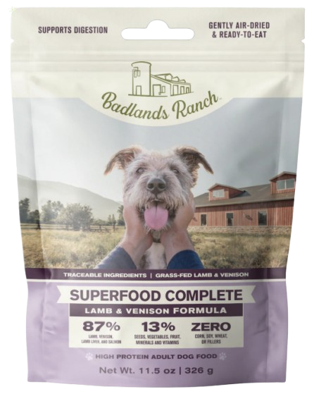 Badlands Ranch Air-Dried Superfood Complete Lamb & Venison Formula for Dogs