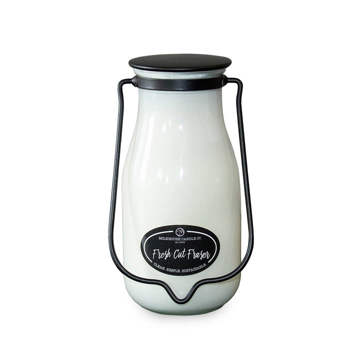 14 oz Milkbottle Candle: Fresh Cut Fraser