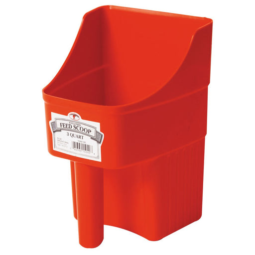 Enclosed Plastic Feed Scoop Miller Little Giant - Red