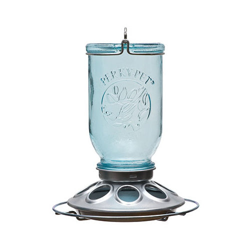 Mason Jar Wild Bird Feeder, Vintage Blue - 1lb capacity