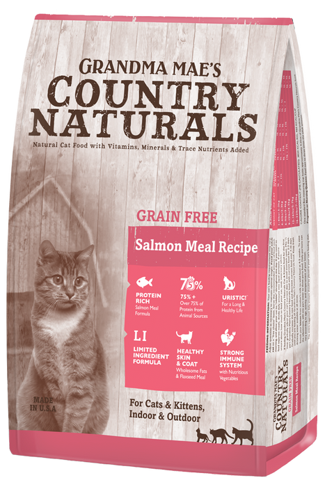Grandma Mae's Country Naturals Grain Free Salmon Meal Recipe for Cats & Kittens
