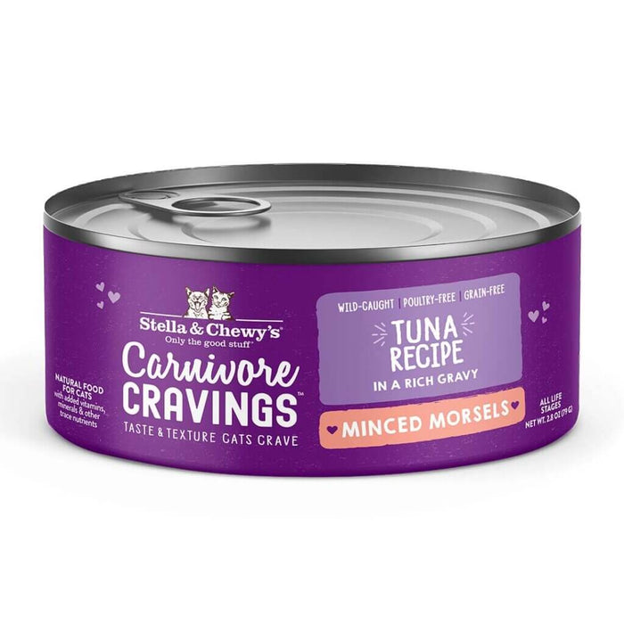 Stella & Chewy's Carnivore Cravings Minced Morsels Tuna Recipe Canned Cat Food, 2.8oz