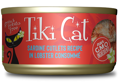 Tiki Cat® Bora Bora Grill™ Sardine Cutlets in Lobster Consomme Canned Cat Food, 2.8oz