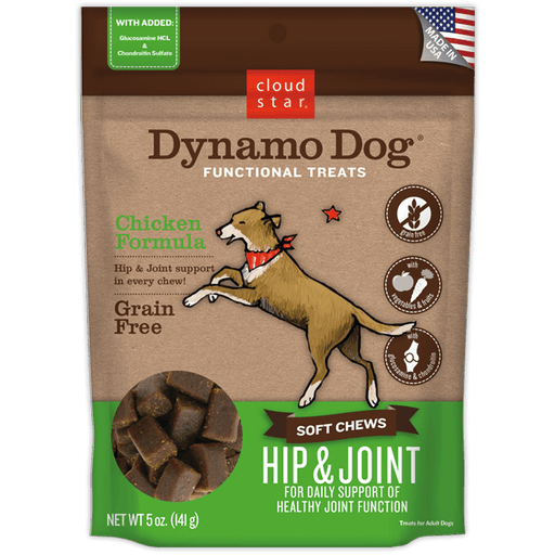 Cloud Star Dynamo Dog Functional Soft Chews Hip & Joint Dog Treats, Chicken, 14oz
