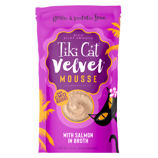 Tiki Cat® Velvet Mousse™ Salmon Wet Cat Food, 2.8oz Pouch