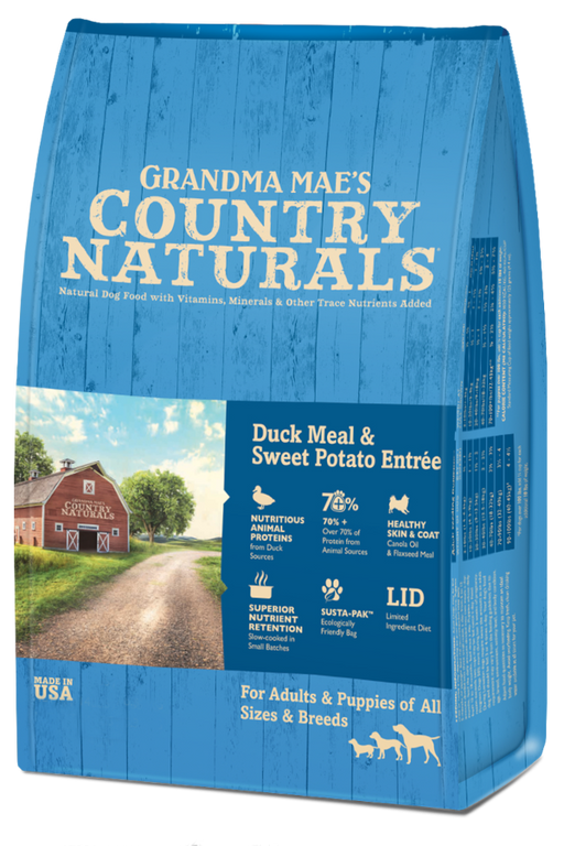 Grandma Mae's Country Naturals Duck Meal & Sweet Potato Entrée A Limited Ingredient Diet with Meat & Brown Rice Dry Dog Food