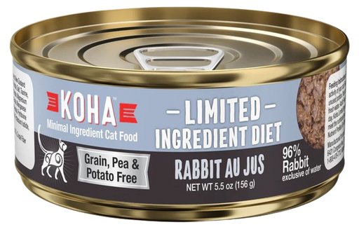 KOHA Limited Ingredient Diet Rabbit Au Jus Canned Cat Food, Multiple Sizes Available