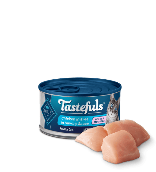 BLUE Tastefuls™ Tender Morsels of Chicken in Savory Sauce Canned Cat Food, 3oz