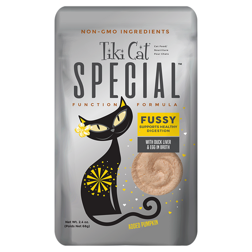 Tiki Cat® Special™ FUSSY: Duck Liver & Egg in Broth, 2.4oz Pouch