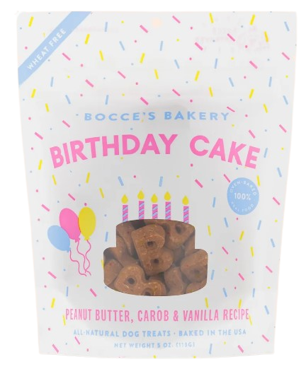 Bocce's Birthday Cake Biscuits, 5oz