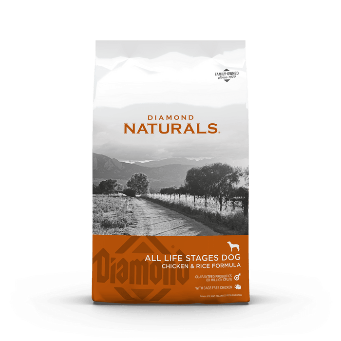 Diamond Naturals All Life Stages Chicken & Rice Dry Dog Food, 40lbs