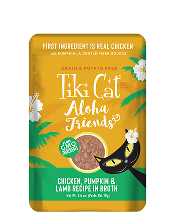 Tiki Cat® Aloha Friends™ Chicken, Pumpkin & Lamb Cat Food Pouch, 2.5oz