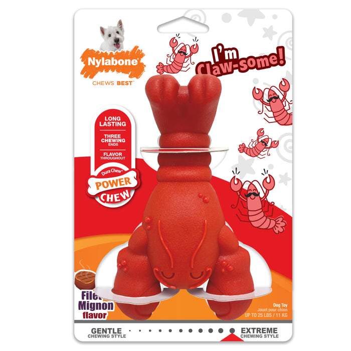 Nylabone Power Chew Lobster Dog Toy, Small - for Dogs up to 25lbs