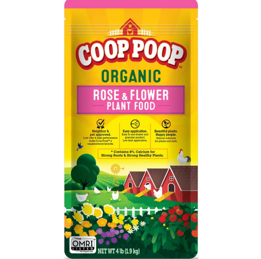 Coop Poop Rose & Flower Organic Plant Food, 4 lbs