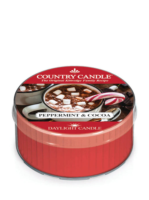 Country Candle by Kringle, Peppermint & Cocoa, Single Daylight