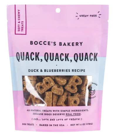 Bocce's Quack, Quack, Quack Soft & Chewy Dog Treats, 6oz