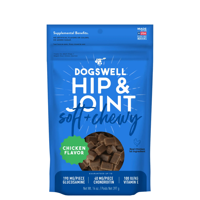 Dogswell Hip & Joint Soft & Chewy Dog Treats, Chicken Recipe, 14oz