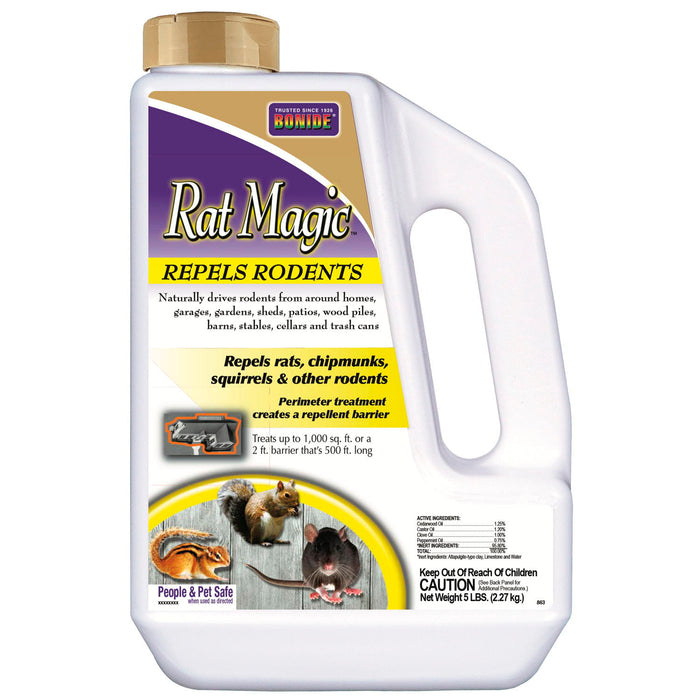 Bonide Rat Magic Rodent Repellent Granules, 5lbs