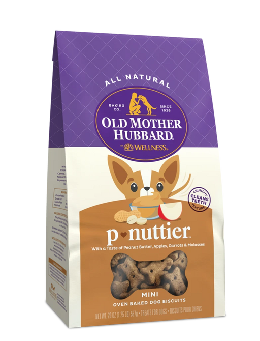 Old Mother Hubbard Crunchy Classic Natural Dog Treats, Mini P-Nuttier, 20oz
