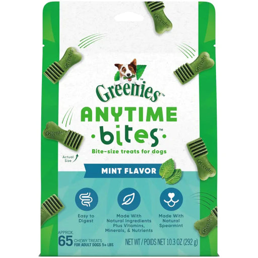 GREENIES Mint Flavored Anytime Bites Dog Treats, 10oz