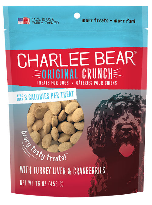 Charlee Bear Turkey, Liver & Cranberries Original Crunch Dog Treats, 16oz
