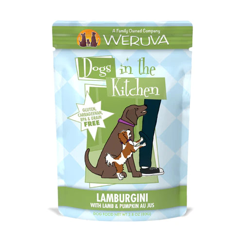 Weruva Dogs in the Kitchen  Lamburgini with Lamb & Pumpkin Au Jus Wet Dog Food, 2.8oz Pouch