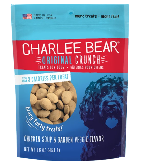 Charlee Bear Chicken Soup & Garden Veggie Flavor Original Crunch Dog Treats, 16oz