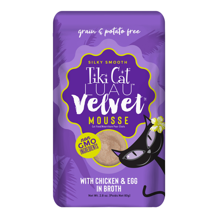 Tiki Cat® Velvet Mousse™ Chicken & Egg Cat Food Pouch, 2.8oz