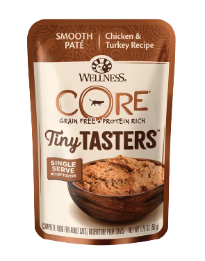 Wellness CORE® Tiny Tasters™ Pate, Chicken & Turkey, Wet Cat Food, 1.75oz Pouch