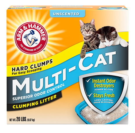 ARM & HAMMER™ Multi-Cat Strength Clumping Litter, Unscented, 29lbs