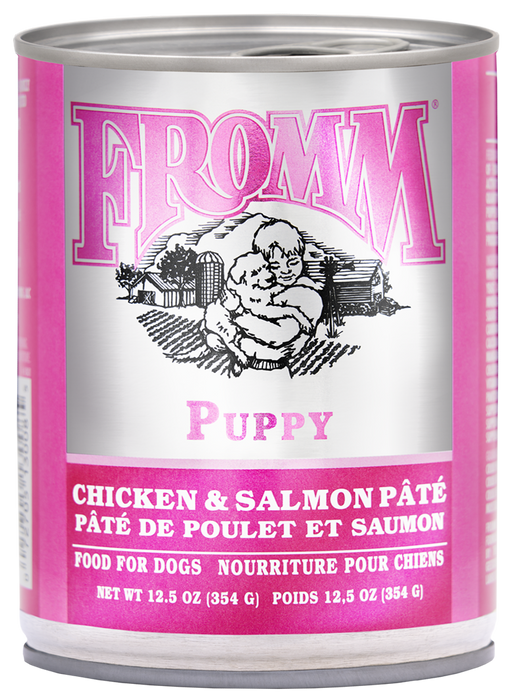 Fromm Classic Pate Chicken & Salmon for Puppies Canned Dog Food, 12.5oz