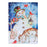 Sweet Snowman and Friends Suede Garden Flag