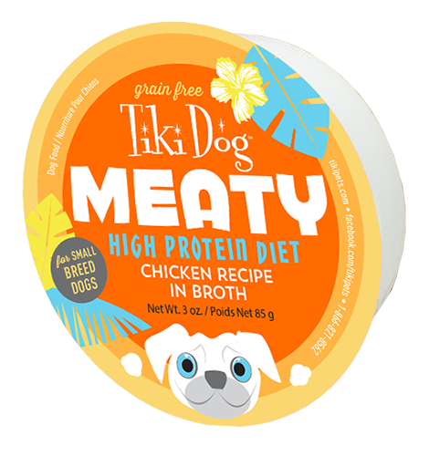 Tiki Dog™ MEATY Chicken Recipe in Broth Wet Dog Food, 3oz Cup