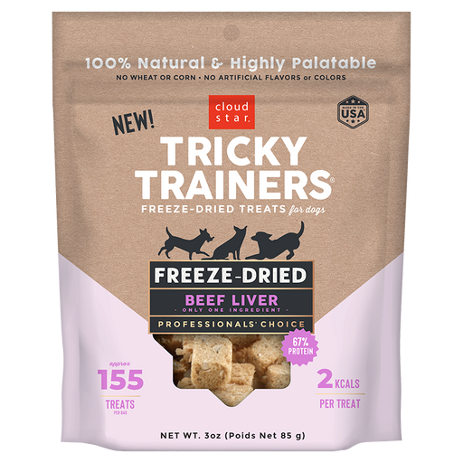 Cloud Star Tricky Trainers Freeze-Dried Beef Liver Dog Treats, 3oz