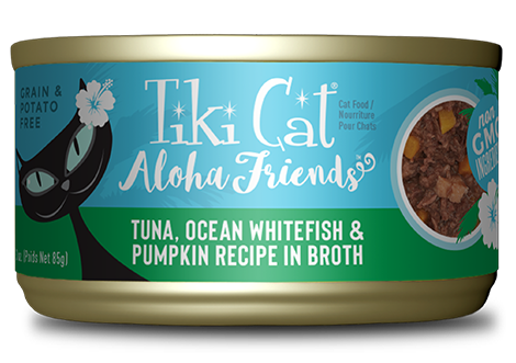 Tiki Cat® Aloha Friends™ Tuna, Ocean Whitefish & Pumpkin Canned Cat Food, 3oz