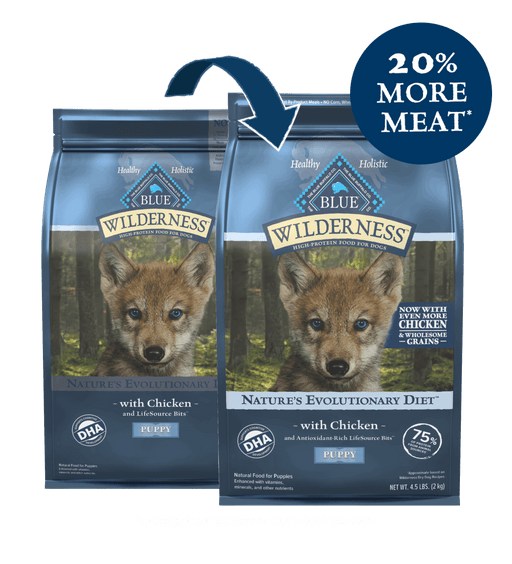 Blue Buffalo Wilderness Puppy Chicken with Wholesome Grains Recipe, 28lbs