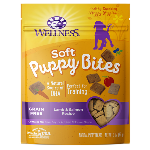 Wellness Soft Puppy Bites Lamb & Salmon Dog Treats, 8oz