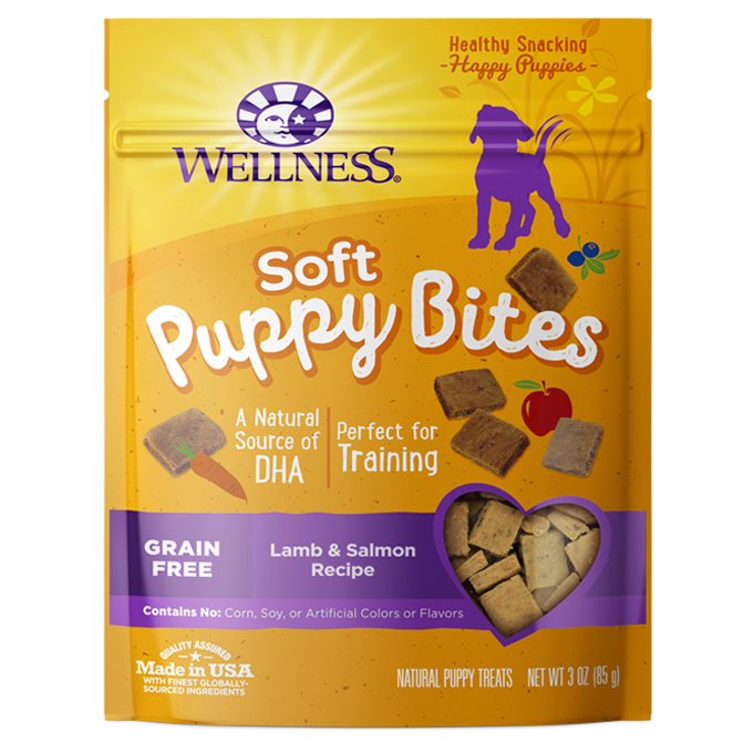 Wellness Soft Puppy Bites Lamb & Salmon Dog Treats, 8oz